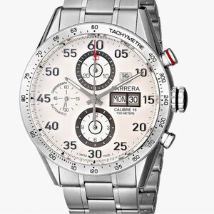 TAG HEUER CARRERA CALIBRE 16 DAY-DATE CHRONOGRAPH STAINLESS STEE AUTOMATIC